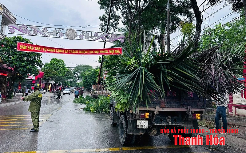 Tổ chức ra quân cắt tỉa cây xanh, giải tỏa hành lang an toàn giao thông