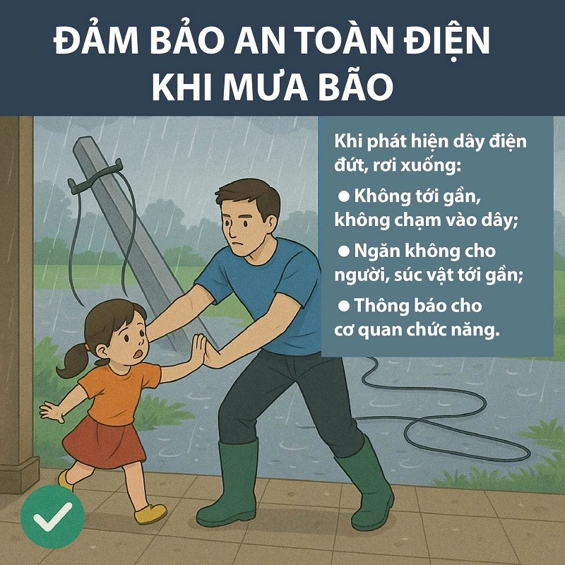 Khuyến cáo Nhân dân sử dụng điện an toàn trước những diễn biến bất thường của thiên tai