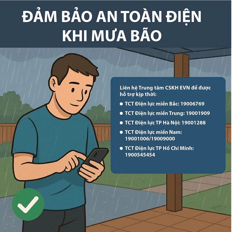 Khuyến cáo Nhân dân sử dụng điện an toàn trước những diễn biến bất thường của thiên tai