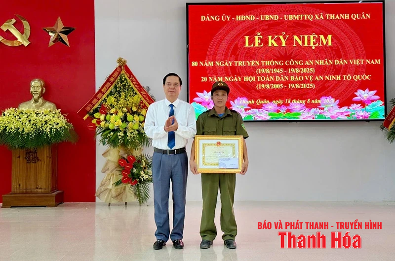 Xã Thanh Quân kỷ niệm 80 năm Ngày truyền thống CAND Việt Nam và 20 năm “Ngày hội toàn dân bảo vệ ANTQ”