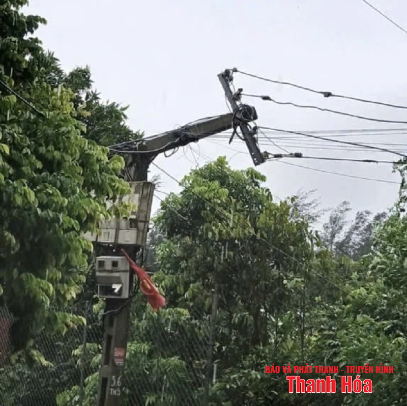 Nhiều tuyến đường bị ngập lụt cục bộ, cây xanh gãy đổ