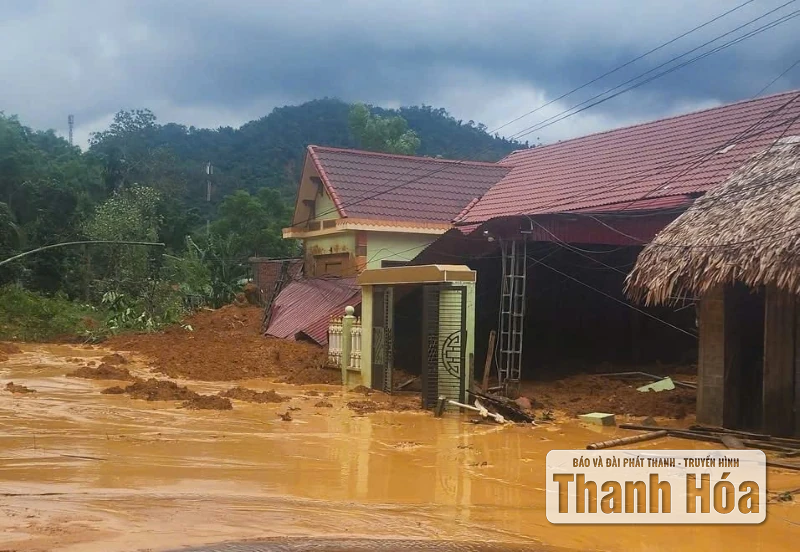 Xã Yên Nhân nhiều nhà dân bị hư hỏng, chia cắt