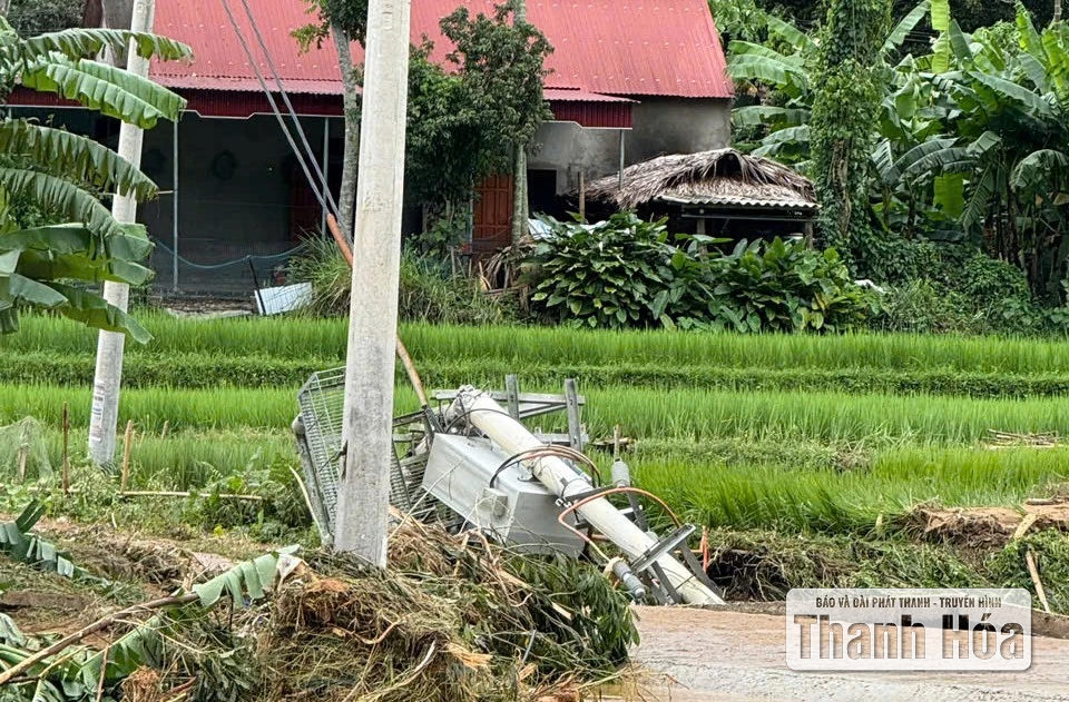 Xã Yên Nhân nhiều nhà dân bị hư hỏng, chia cắt
