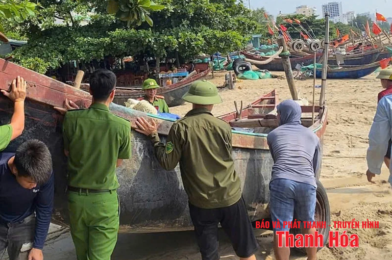 Công an tỉnh Thanh Hóa quyết liệt triển khai các biện pháp ứng phó với bão số 5