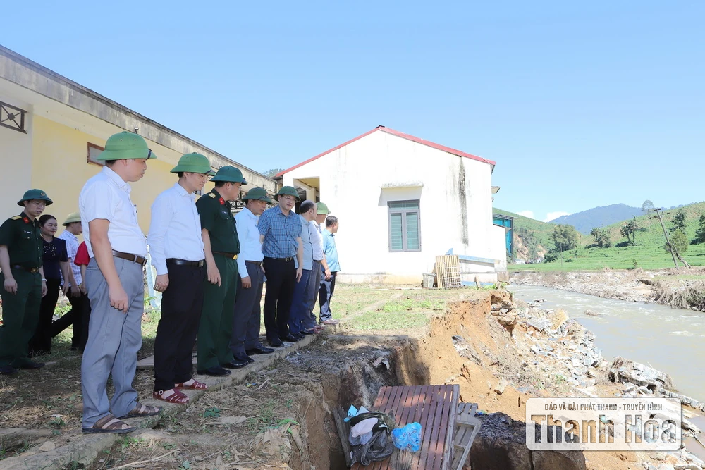 Bí thư Tỉnh ủy Nguyễn Doãn Anh kiểm tra công tác khắc phục hậu quả bão lũ và chuẩn bị năm học mới tại 2 xã Yên Nhân, Bát Mọt