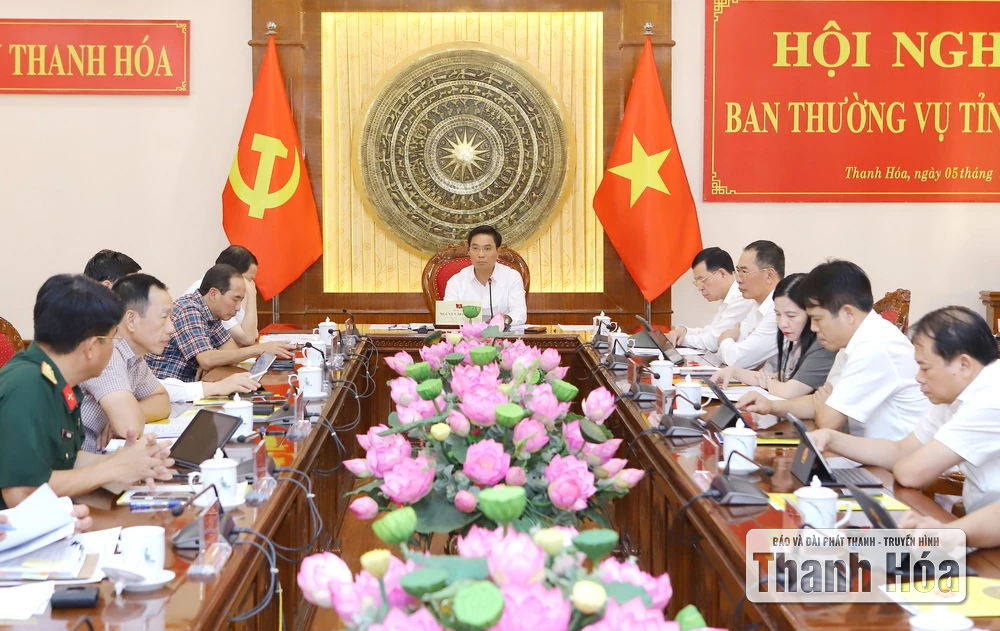 Ban Thường vụ Tỉnh ủy Thanh Hóa cho ý kiến vào các nội dung liên quan đến công tác lãnh đạo, chỉ đạo thực hiện nhiệm vụ chính trị