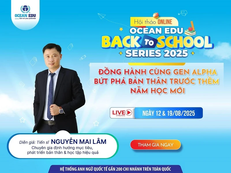Khởi động năm học mới 2025: Ocean Edu đồng hành cùng hàng triệu học sinh trong mùa khai giảng