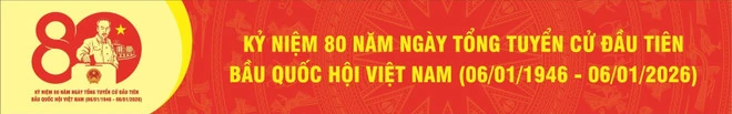 Mẫu biểu trưng chính thức kỷ niệm 80 năm Ngày Tổng tuyển cử đầu tiên