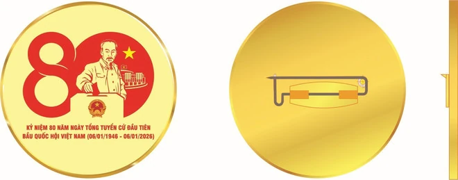 Mẫu biểu trưng chính thức kỷ niệm 80 năm Ngày Tổng tuyển cử đầu tiên