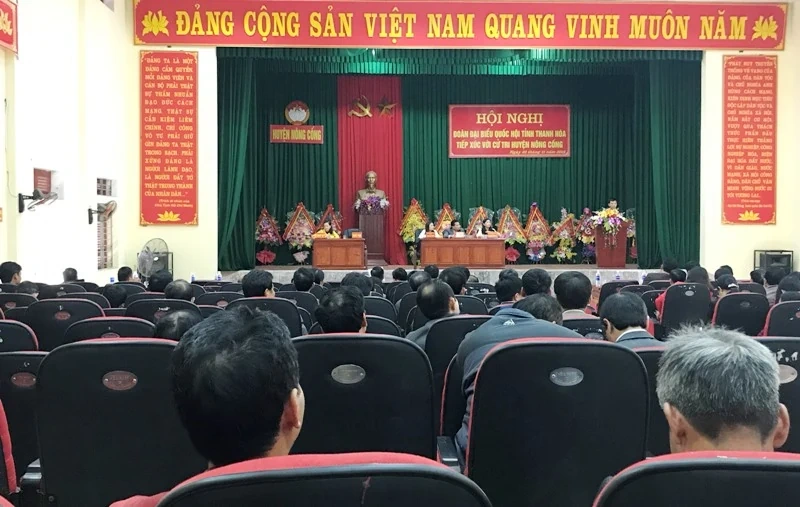 Đoàn đại biểu Quốc hội tỉnh tiếp xúc cử tri tại 2 huyện Như Thanh và Nông Cống