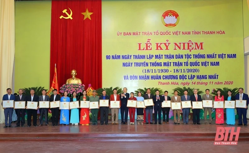 Kỷ niệm 90 năm Ngày thành lập Mặt trận Dân tộc thống nhất Việt Nam và đón nhận Huân chương Độc lập hạng Nhất