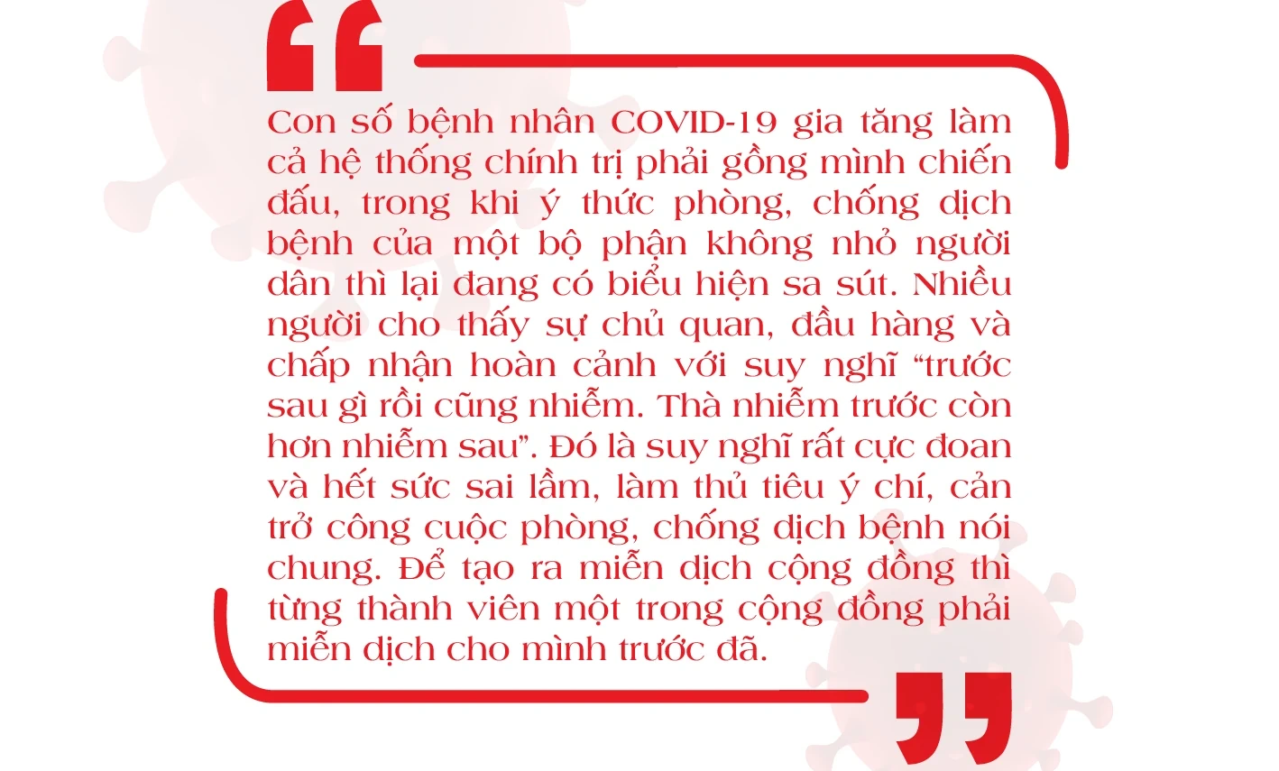 [E-Magazine] - Không chủ quan, đầu hàng, chấp nhận hoàn cảnh