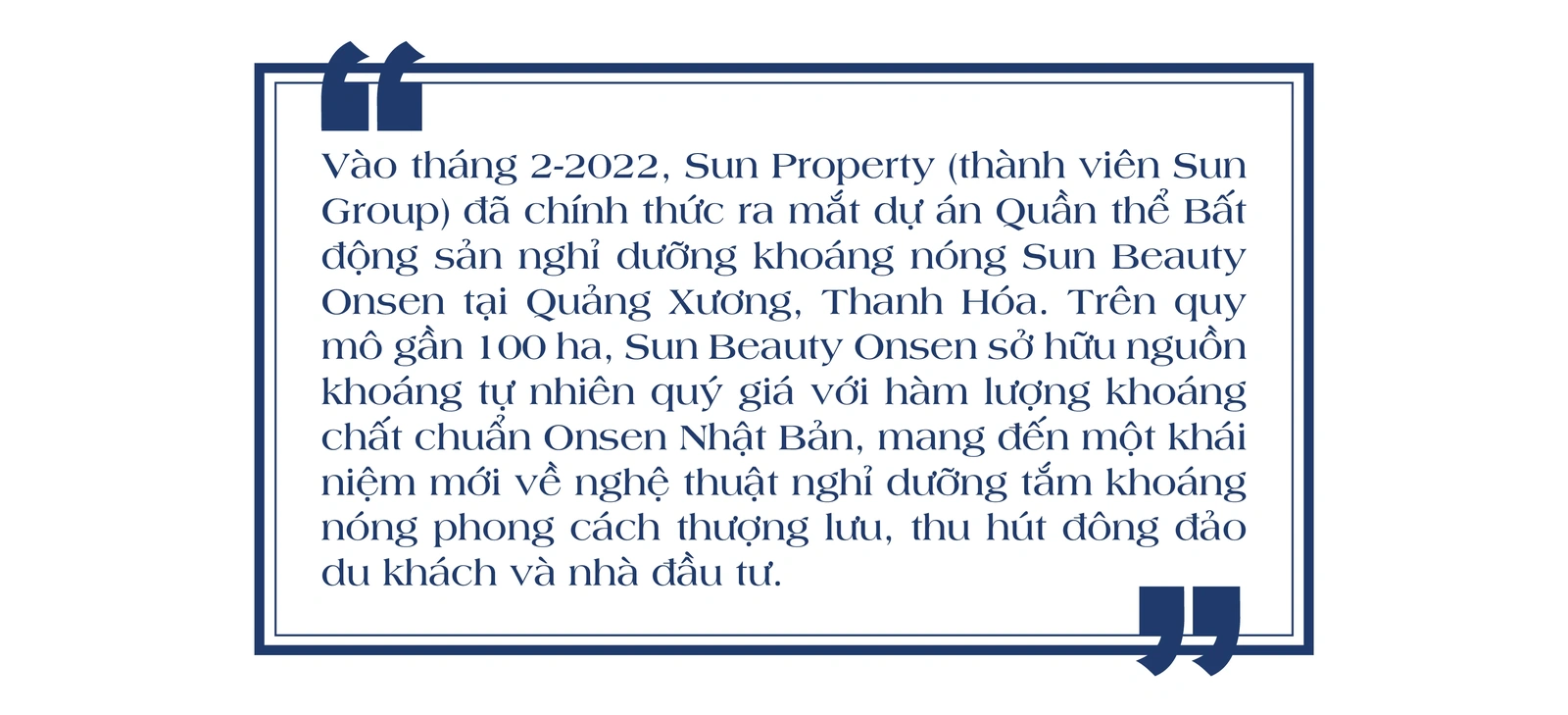 [E-Magazine] - Ra mắt Quần thể nghỉ dưỡng khoáng nóng Sun Beauty Onsen tại Quảng Xương