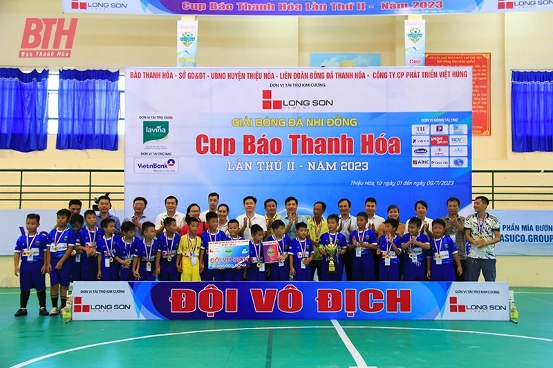 U8 Thạch Thành và U10 TP Thanh Hóa vô địch Giải Bóng đá Nhi đồng Cúp Báo Thanh Hóa lần thứ II - năm 2023