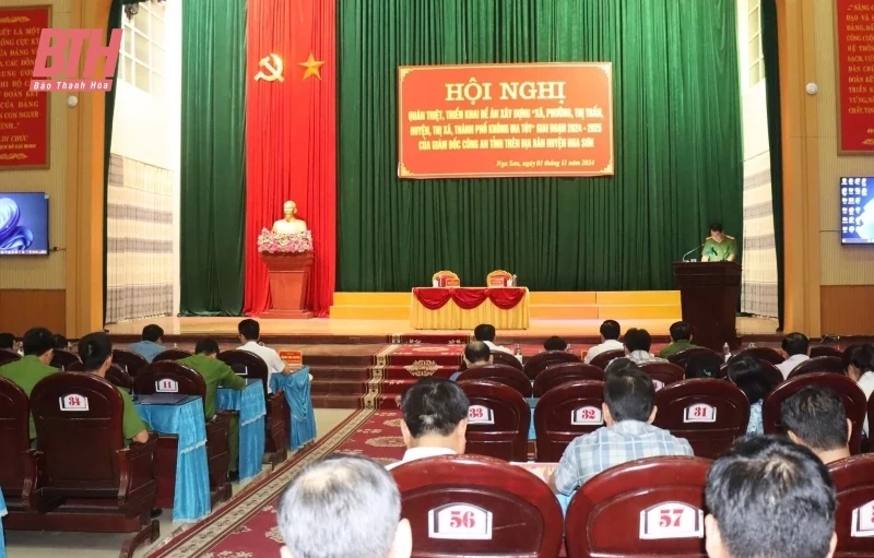 Nga Sơn triển khai Đề án xây dựng xã, phường, thị trấn không ma túy