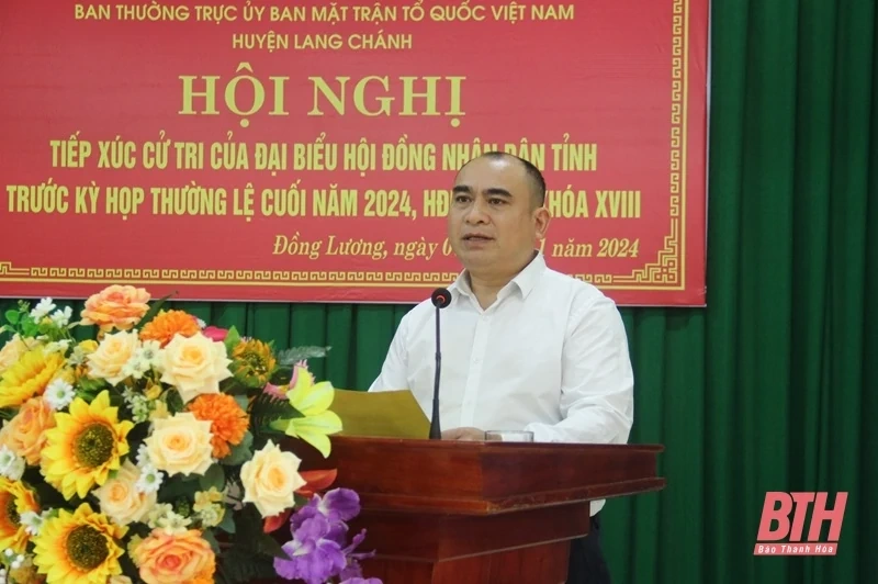 Tổ đại biểu HĐND tỉnh tiếp xúc cử tri huyện Lang Chánh
