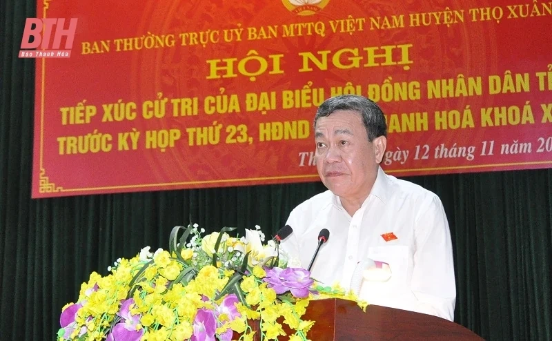 Tổ đại biểu HĐND tỉnh tiếp xúc cử tri huyện Thọ Xuân