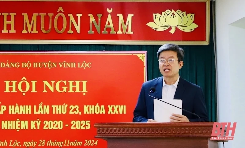 Hội nghị lần thứ 23 Ban Chấp hành Đảng bộ huyện Vĩnh Lộc khóa XXVI
