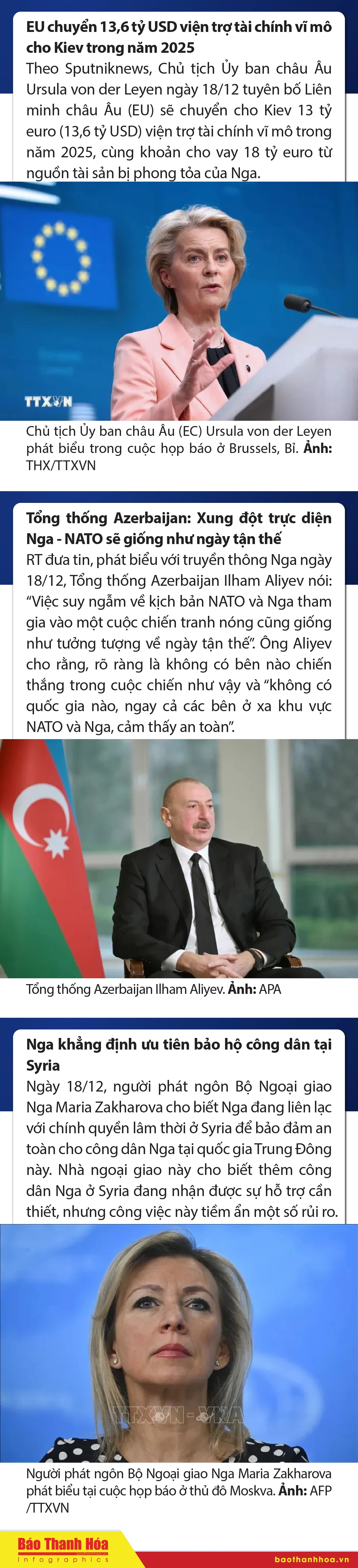 Sự kiện nổi bật trong nước, quốc tế ngày 18/12