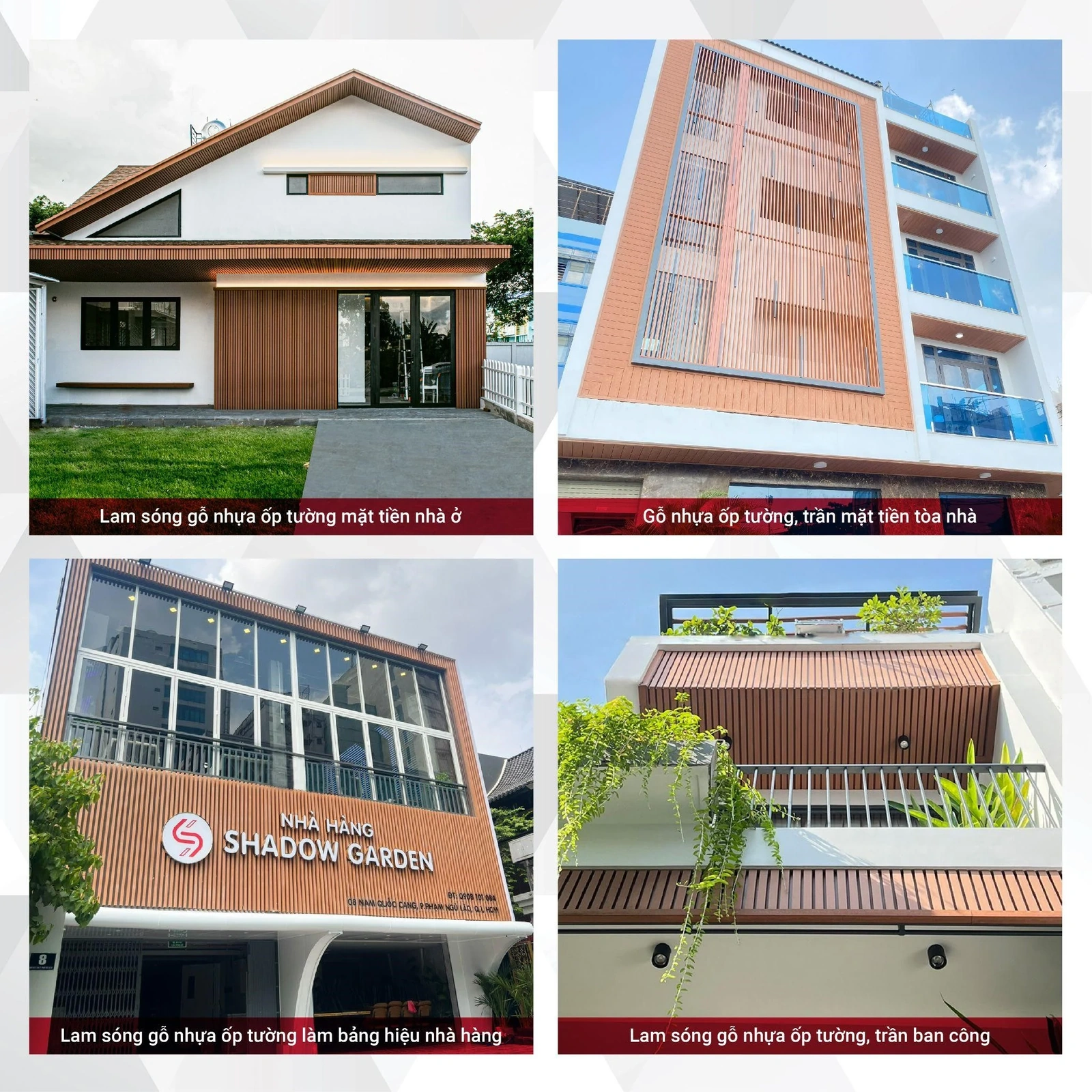 Xu hướng ốp tường, trần ngoài trời 2025: Gỗ nhựa hay nhôm?