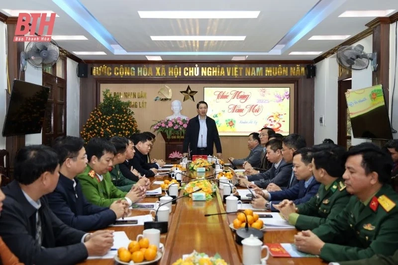 Phó Chủ tịch UBND tỉnh Lê Đức Giang thăm, kiểm tra tình hình sản xuất, động viên cán bộ, chiến sĩ các đồn biên phòng huyện Mường Lát