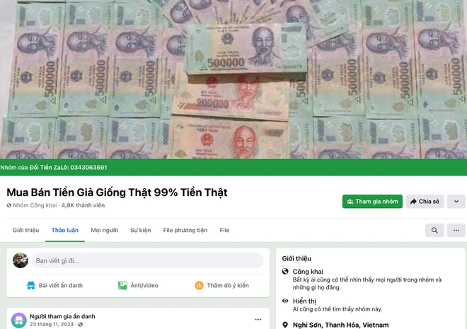 Cảnh giác thủ đoạn lừa đảo mua bán tiền giả qua mạng dịp cận Tết