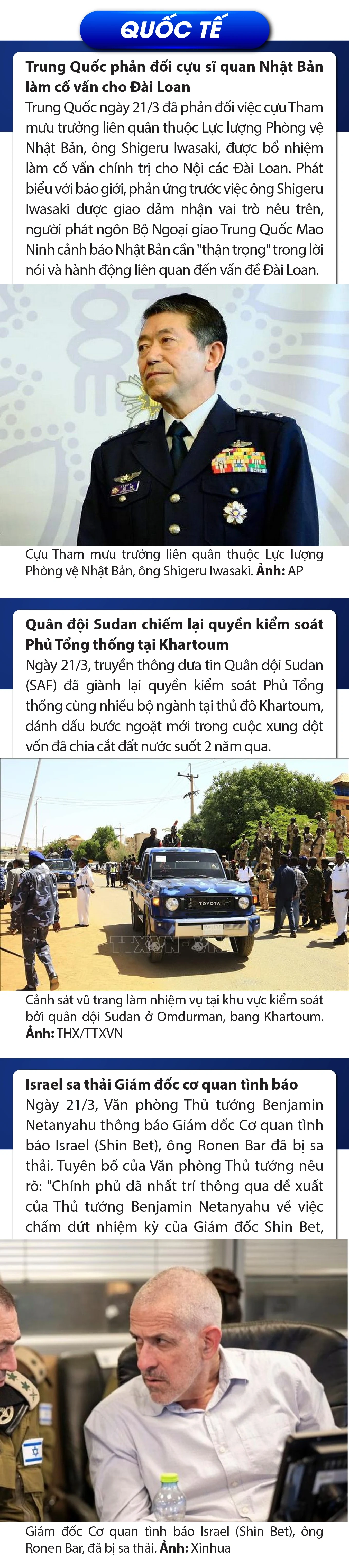 Sự kiện nổi bật trong nước, quốc tế ngày 21/3/2025