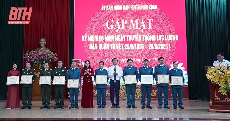 Như Xuân gặp mặt kỷ niệm 90 năm Ngày truyền thống lực lượng dân quân tự vệ