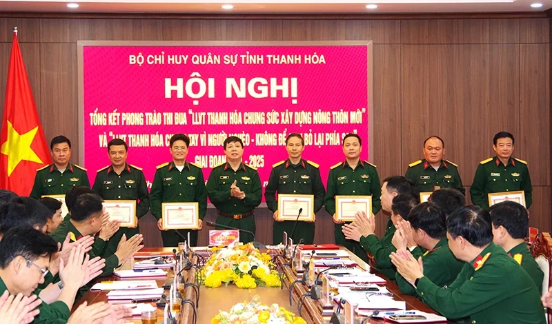 Tổng kết phong trào thi đua “LLVT tỉnh Thanh Hóa chung sức xây dựng nông thôn mới” và “LLVT tỉnh chung tay vì người nghèo – không để ai bị bỏ lại phía sau”, giai đoạn 2021 - 2025