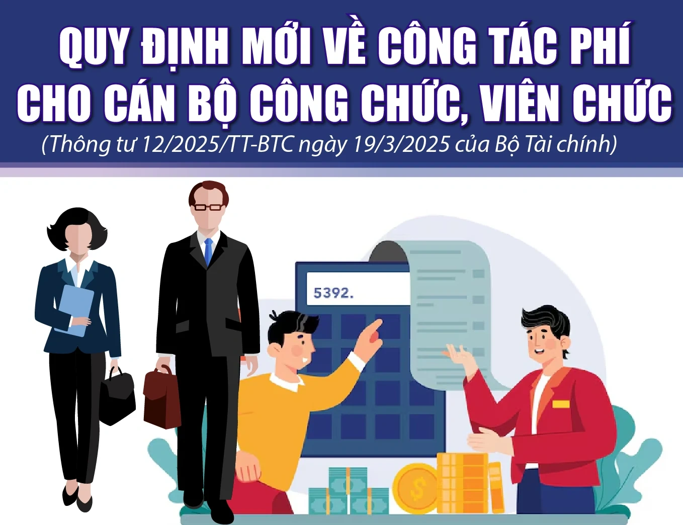 [Infographics] - Quy định mới về công tác phí cho cán bộ công chức, viên chức