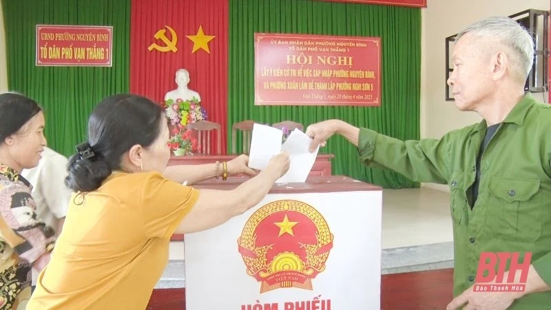 Thị xã Nghi Sơn hoàn thành lấy ý kiến Nhân dân về chủ trương sắp xếp đơn vị hành chính cấp xã