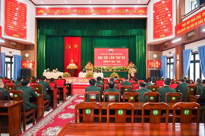 Đảng bộ Phòng Tham mưu Bộ đội Biên phòng tỉnh tổ chức Đại hội nhiệm kỳ 2025-2030