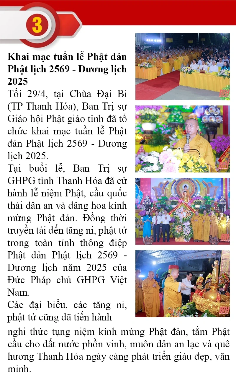 Những sự kiện nổi bật trong tuần