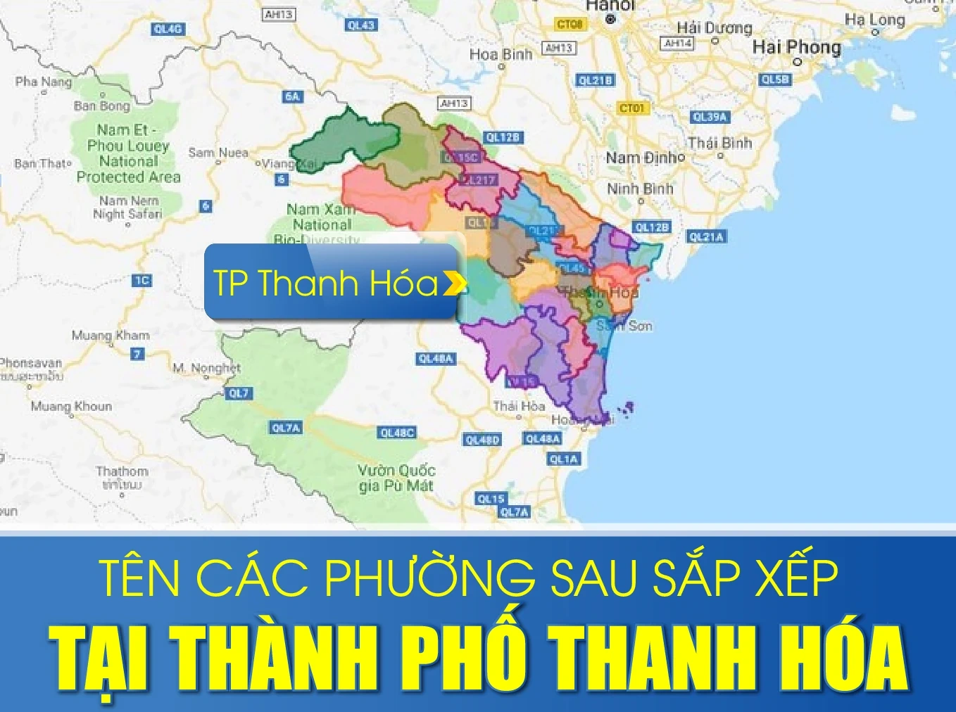 Tên các phường sau sắp xếp tại thành phố Thanh Hóa