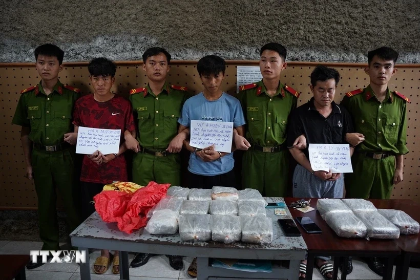 Bắt 3 đối tượng vận chuyển 50 bánh hồng phiến ở Điện Biên