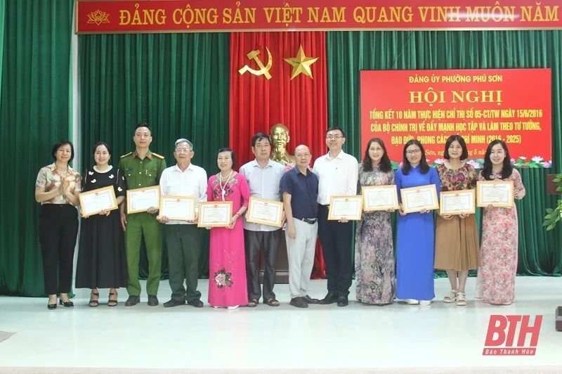 Phường Phú Sơn tổng kết 10 năm thực hiện Chỉ thị số 05-CT/TW