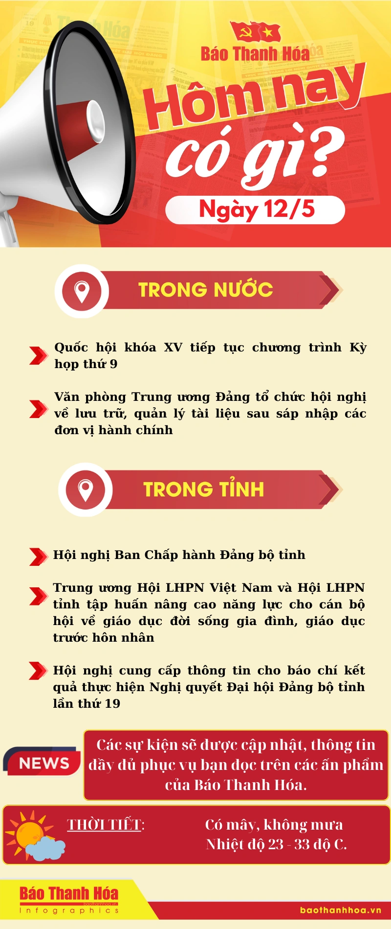 Hôm nay có gì? - Sự kiện nổi bật ngày 12/5/2025