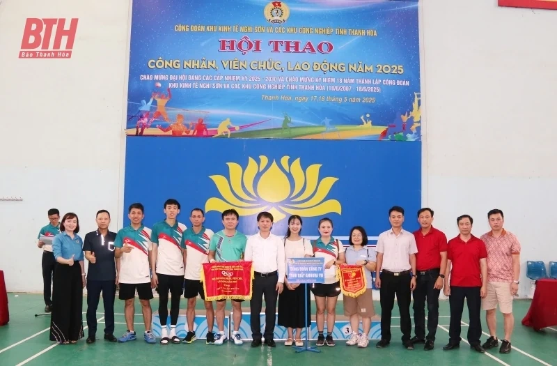 Công đoàn Khu Kinh tế Nghi Sơn và các Khu công nghiệp bế mạc hội thao công nhân, viên chức, lao động năm 2025