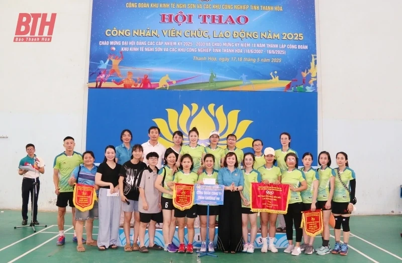 Công đoàn Khu Kinh tế Nghi Sơn và các Khu công nghiệp bế mạc hội thao công nhân, viên chức, lao động năm 2025