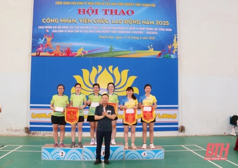 Công đoàn Khu Kinh tế Nghi Sơn và các Khu công nghiệp bế mạc hội thao công nhân, viên chức, lao động năm 2025