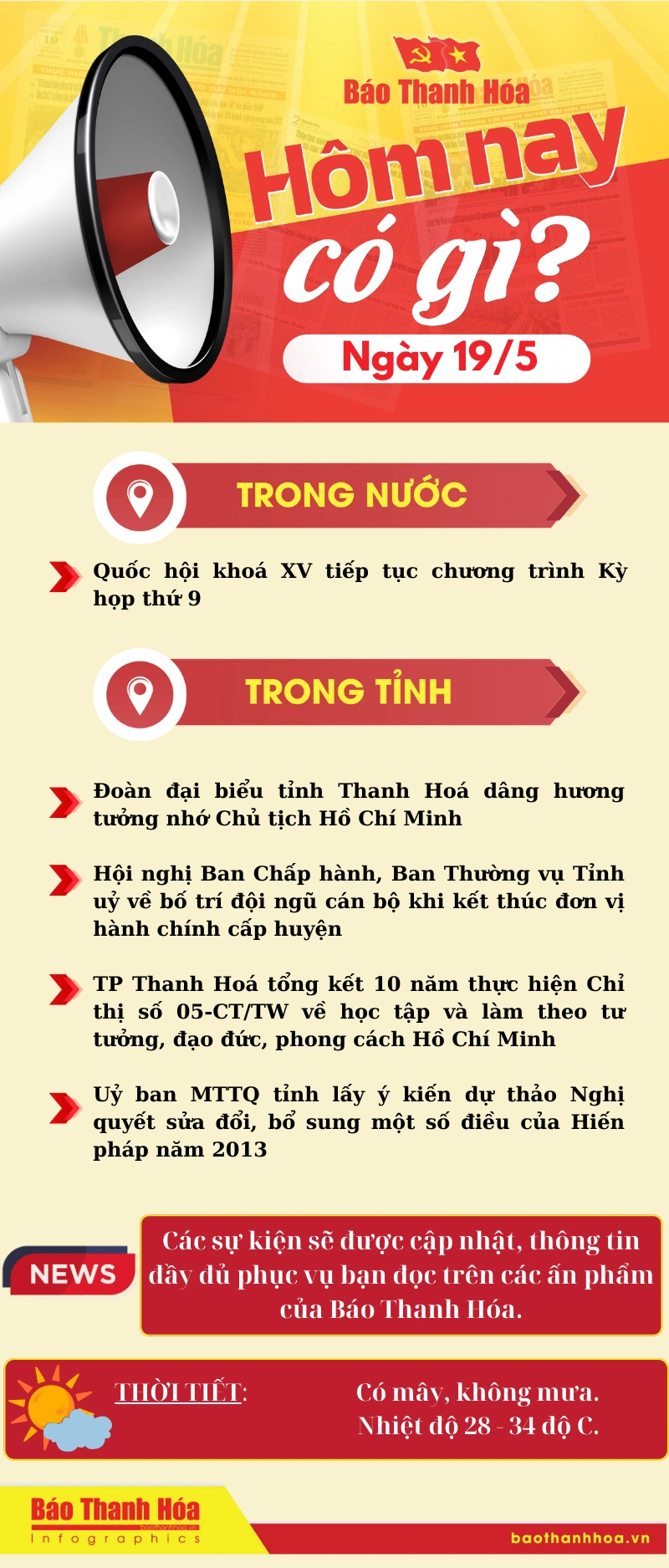 Hôm nay có gì? - Sự kiện nổi bật ngày 19/5/2025