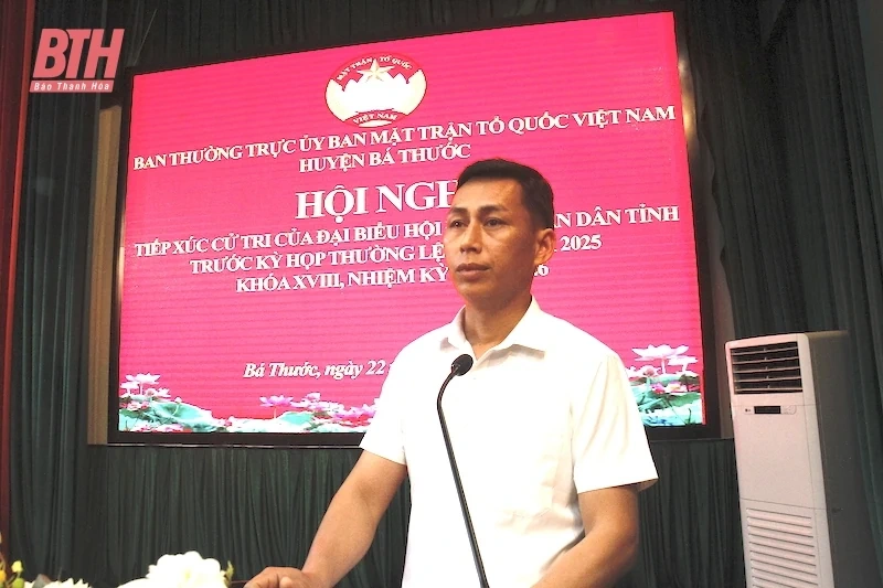 Tổ đại biểu HĐND tỉnh tiếp xúc cử tri huyện Bá Thước