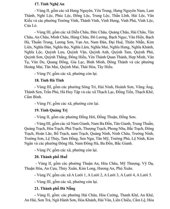 Phương án lương tối thiểu sau khi sáp nhập xã, tỉnh