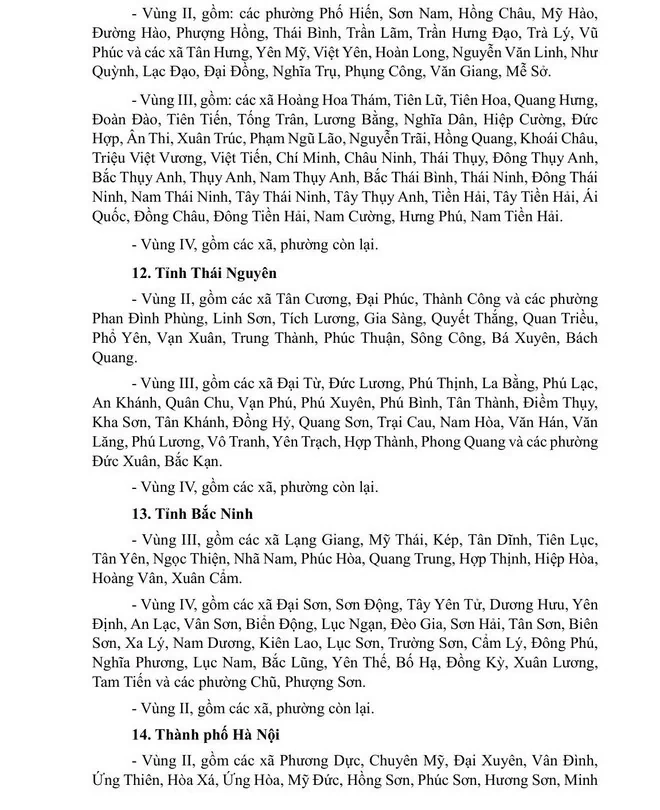 Phương án lương tối thiểu sau khi sáp nhập xã, tỉnh