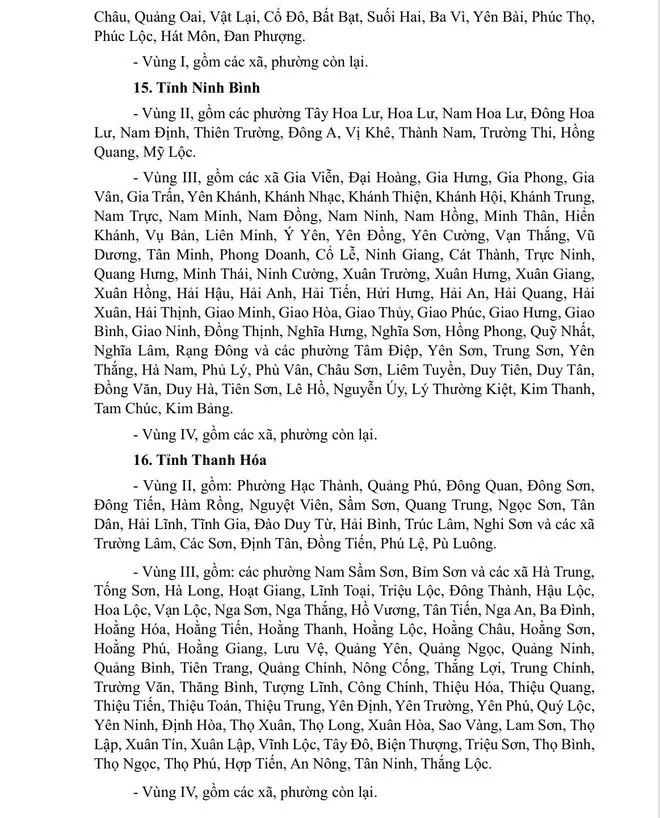 Phương án lương tối thiểu sau khi sáp nhập xã, tỉnh