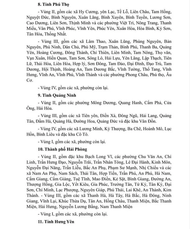 Phương án lương tối thiểu sau khi sáp nhập xã, tỉnh