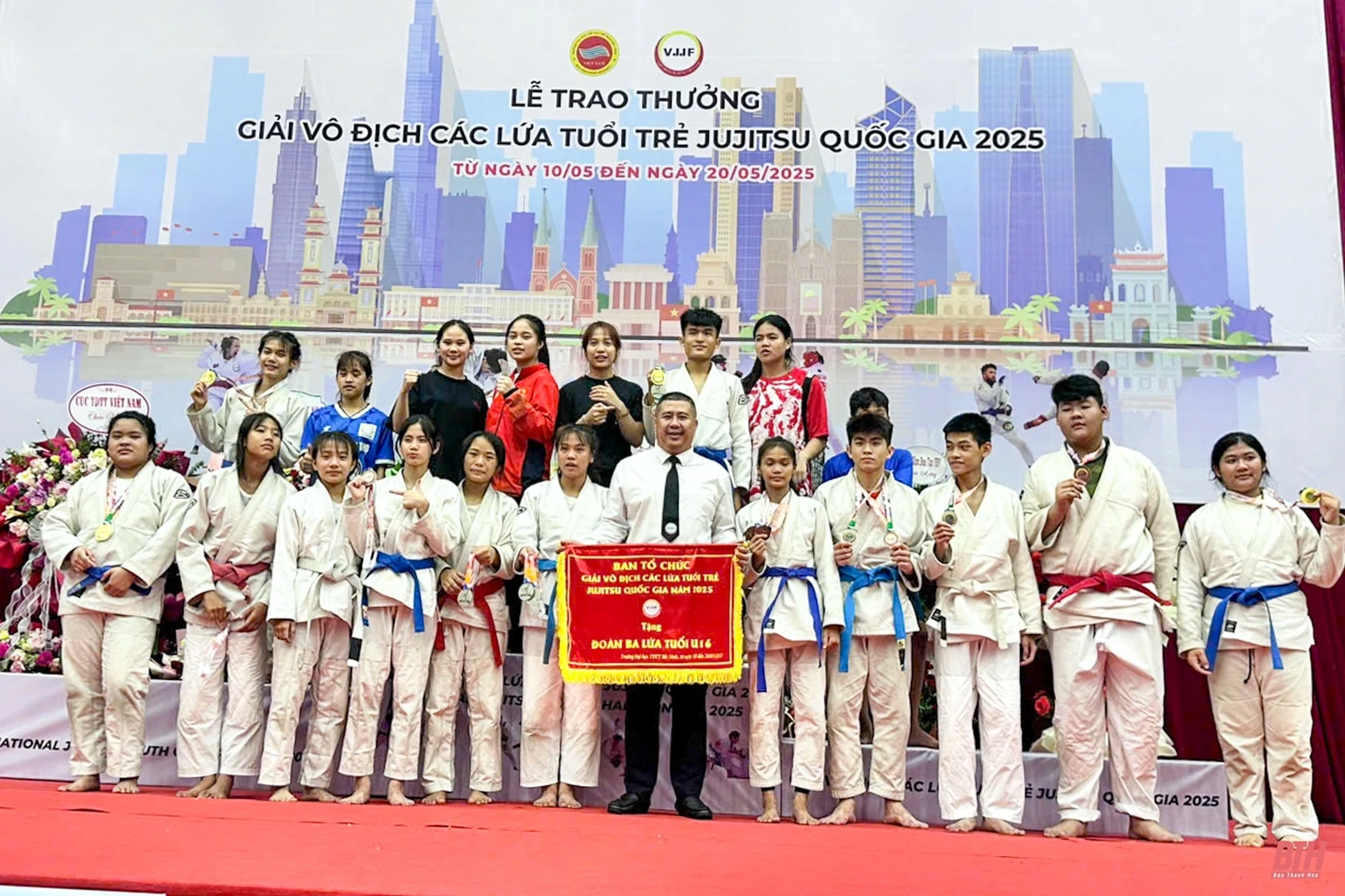Thanh Hoá xếp hạng ba lứa tuổi U16 tại Giải vô địch các lứa tuổi trẻ JuJitsu quốc gia 2025
