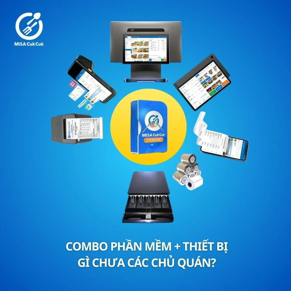 Phần mềm và thiết bị MISA CukCuk hỗ trợ quản lý Nhà hàng Buffet Manyo Tok hiệu quả