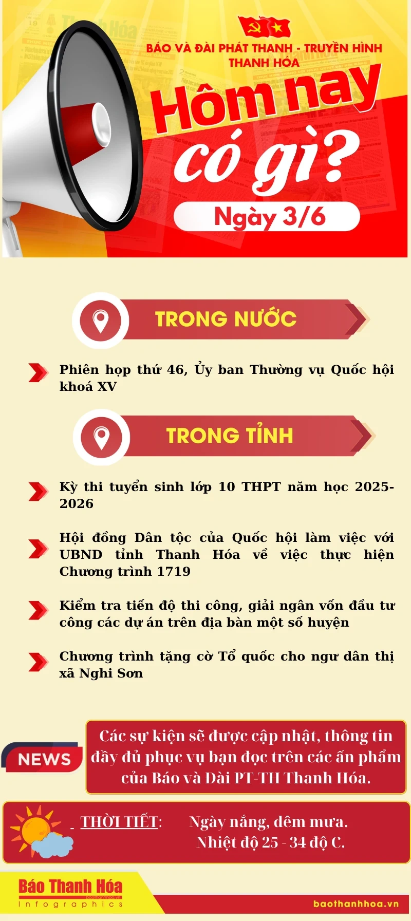 Hôm nay có gì? - Sự kiện nổi bật ngày 3/6/2025