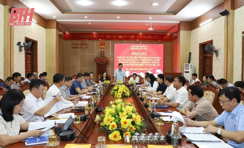 Hội đồng Dân tộc của Quốc hội khảo sát việc thực hiện Chương trình 1719 tại Như Xuân